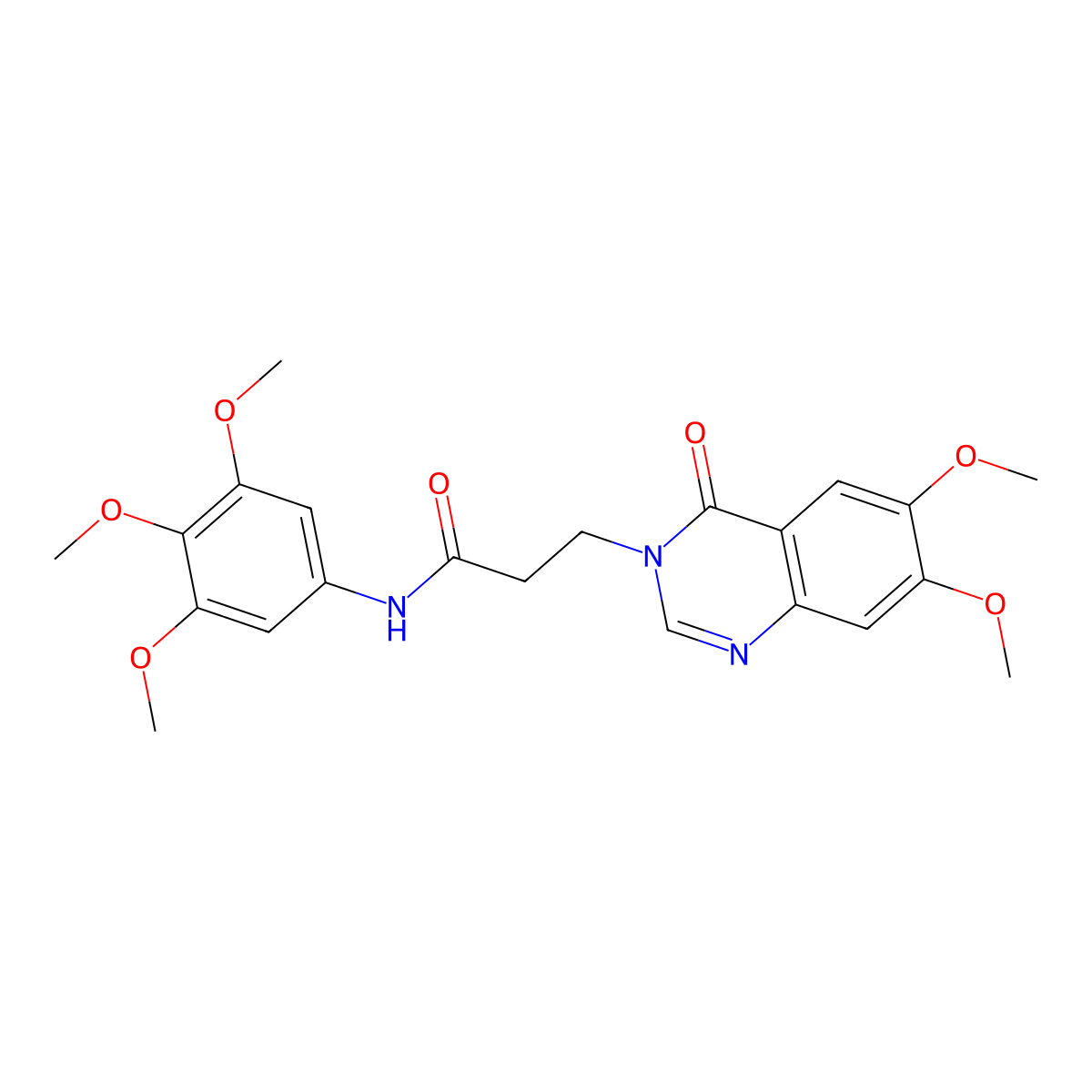 3-(6,7-dimethoxy-4-oxoquinazolin-3(4H)-yl)-N-(3,4,5-trimethoxyphenyl)propanamide molecular structure, CAS 1144480-98-7