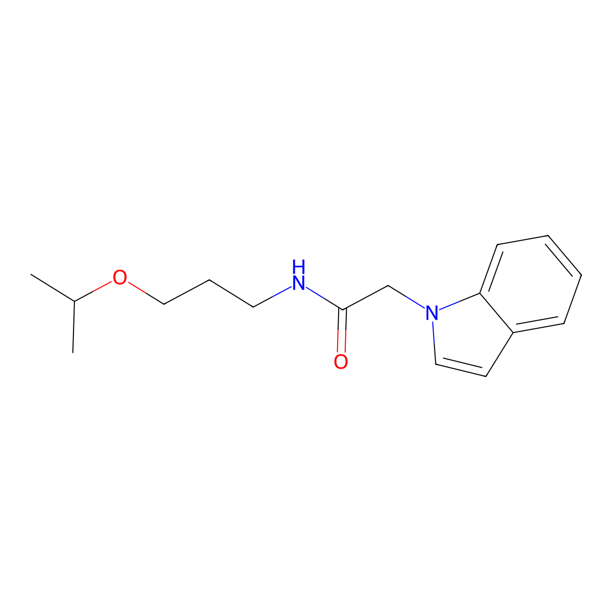 2-(1H-indol-1-yl)-N-[3-(propan-2-yloxy)propyl]acetamide molecular structure, CAS 1144481-35-5