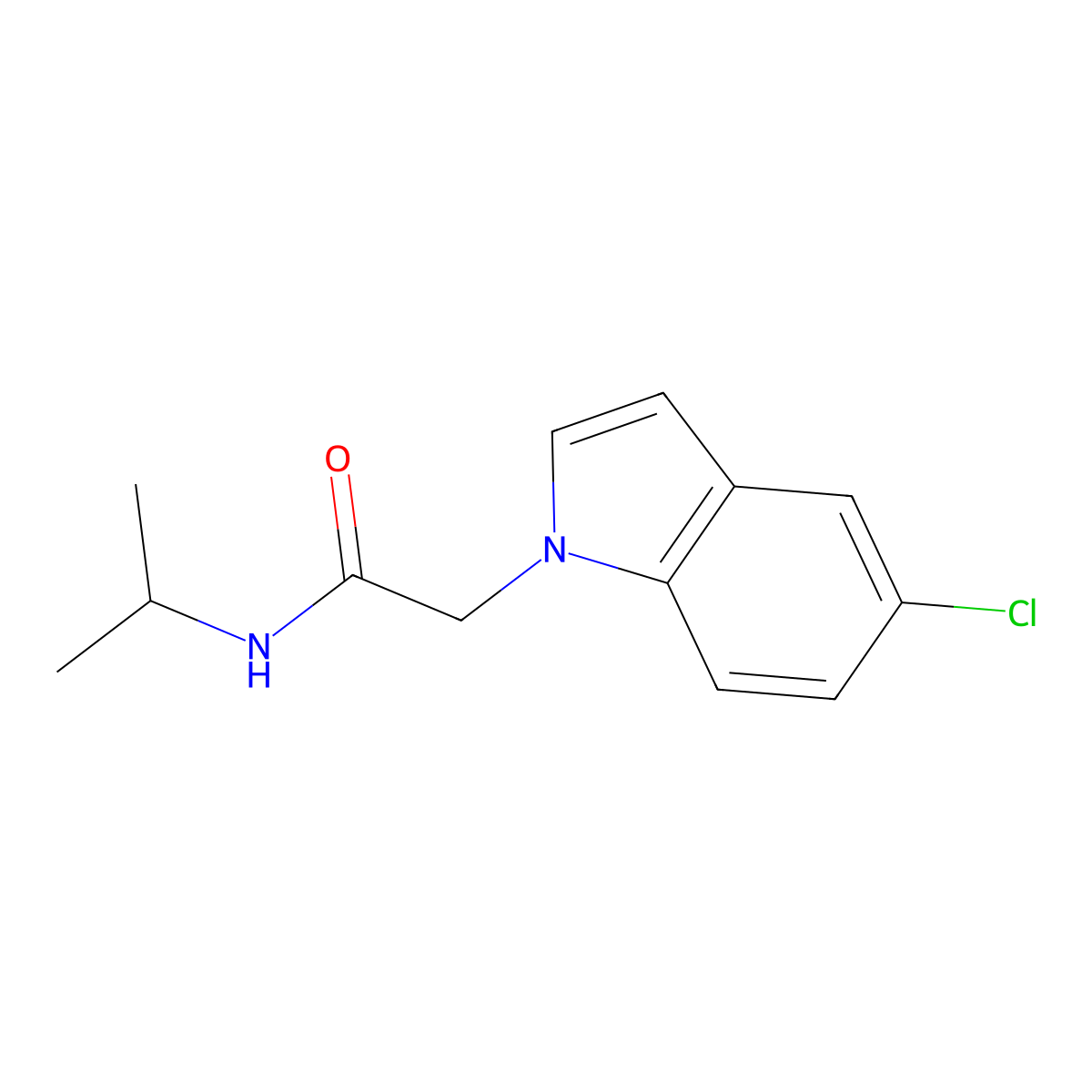 2-(5-chloro-1H-indol-1-yl)-N-(propan-2-yl)acetamide molecular structure, CAS 1144481-38-8