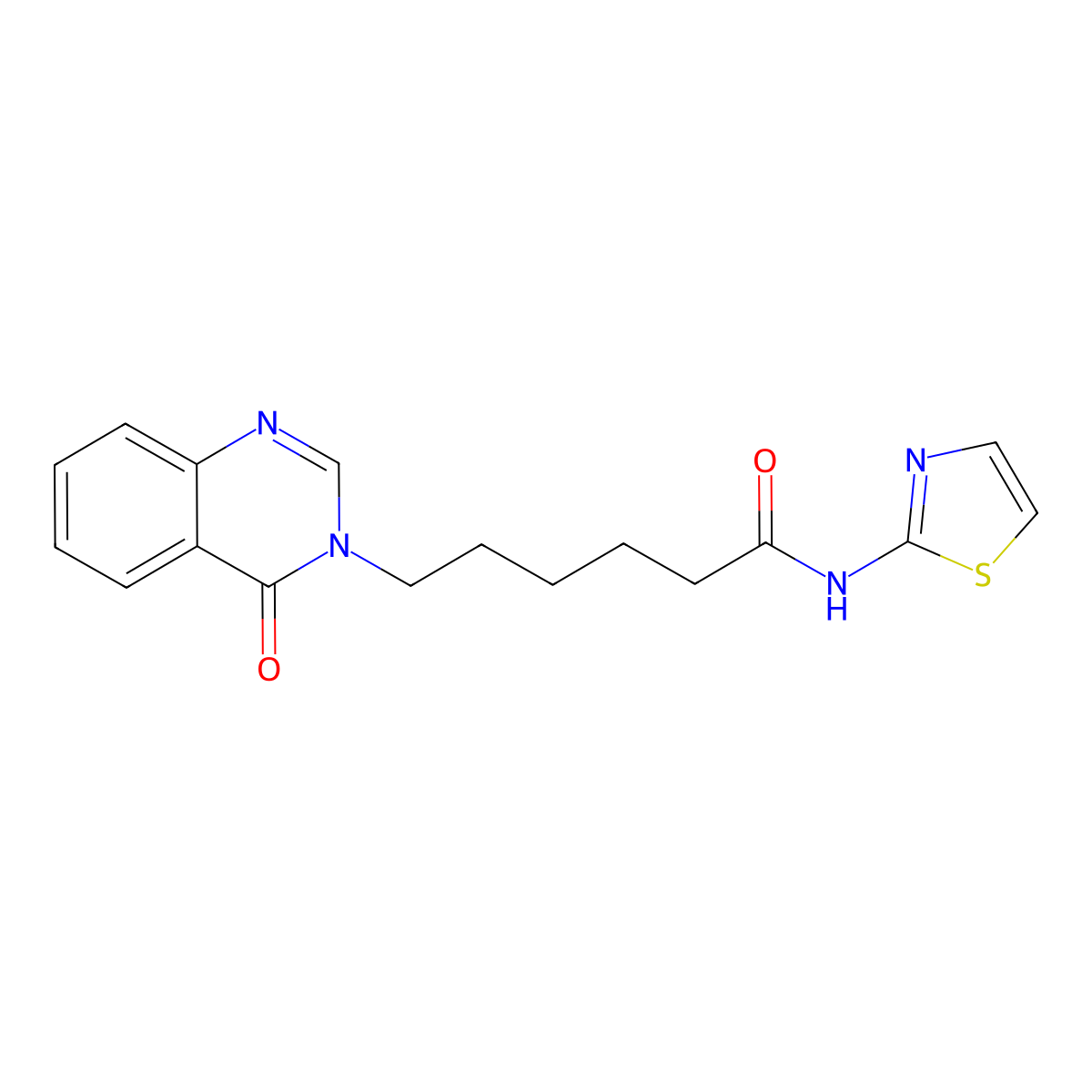 6-(4-oxoquinazolin-3(4H)-yl)-N-(1,3-thiazol-2-yl)hexanamide molecular structure, CAS 1144481-49-1