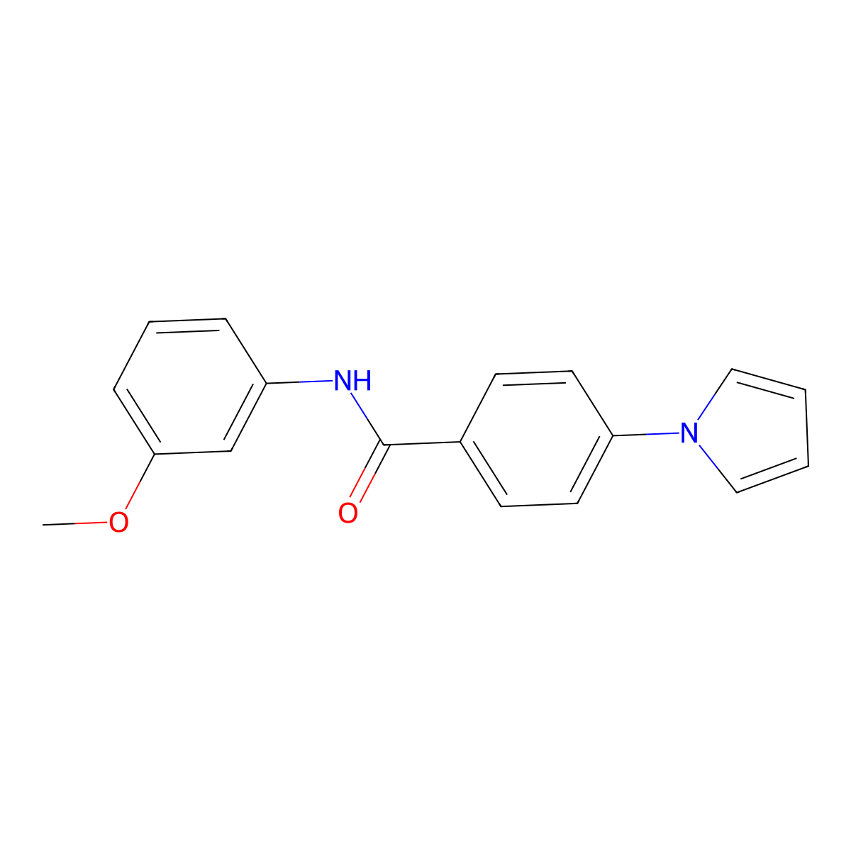 N-(3-methoxyphenyl)-4-(1H-pyrrol-1-yl)benzamide molecular structure, CAS 1144481-82-2