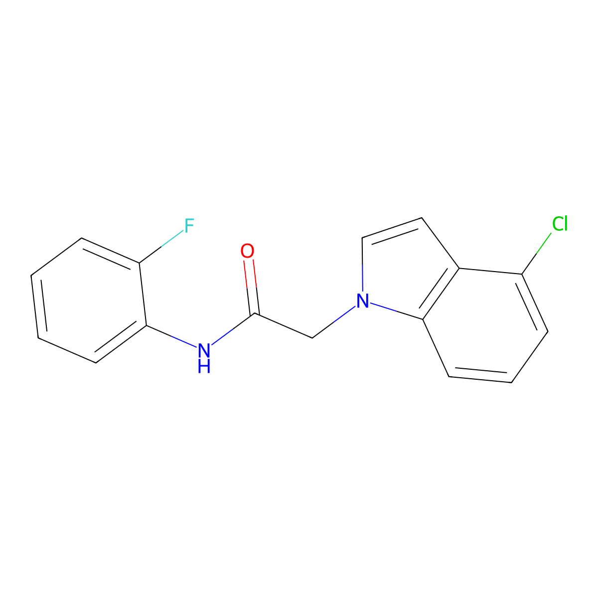2-(4-chloro-1H-indol-1-yl)-N-(2-fluorophenyl)acetamide molecular structure, CAS 1144481-93-5
