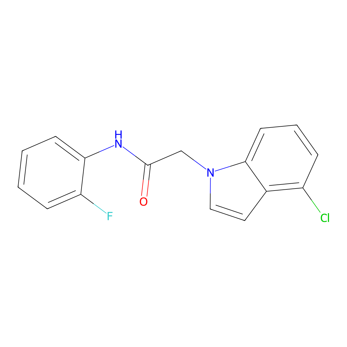 2-(4-chloro-1H-indol-1-yl)-N-(2-fluorophenyl)acetamide molecular structure, CAS 1144481-93-5