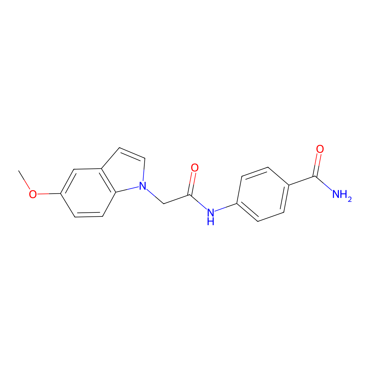 4-{[(5-methoxy-1H-indol-1-yl)acetyl]amino}benzamide molecular structure, CAS 1144482-22-3