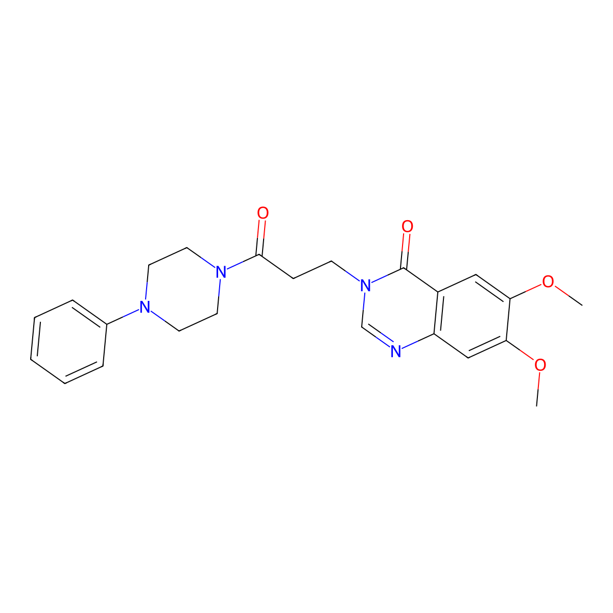 6,7-dimethoxy-3-[3-oxo-3-(4-phenylpiperazin-1-yl)propyl]quinazolin-4(3H)-one molecular structure, CAS 1144482-39-2