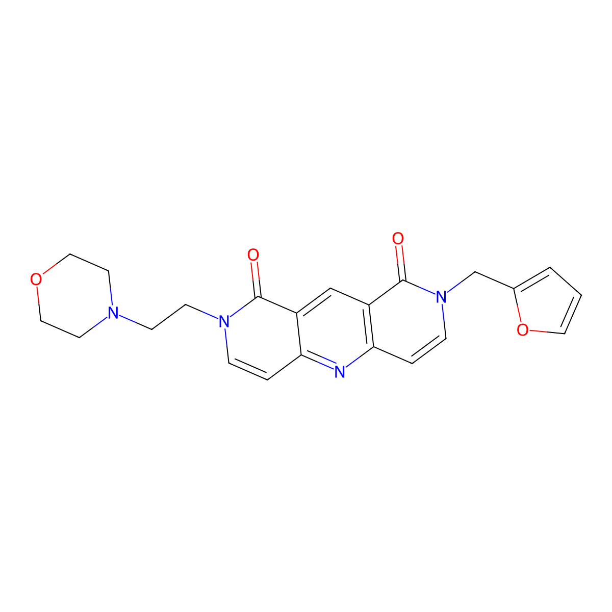 2-(2-furylmethyl)-8-(2-morpholinoethyl)pyrido[4,3-b][1,6]naphthyridine-1,9(2H,8H)-dione molecular structure, CAS 1144482-98-3
