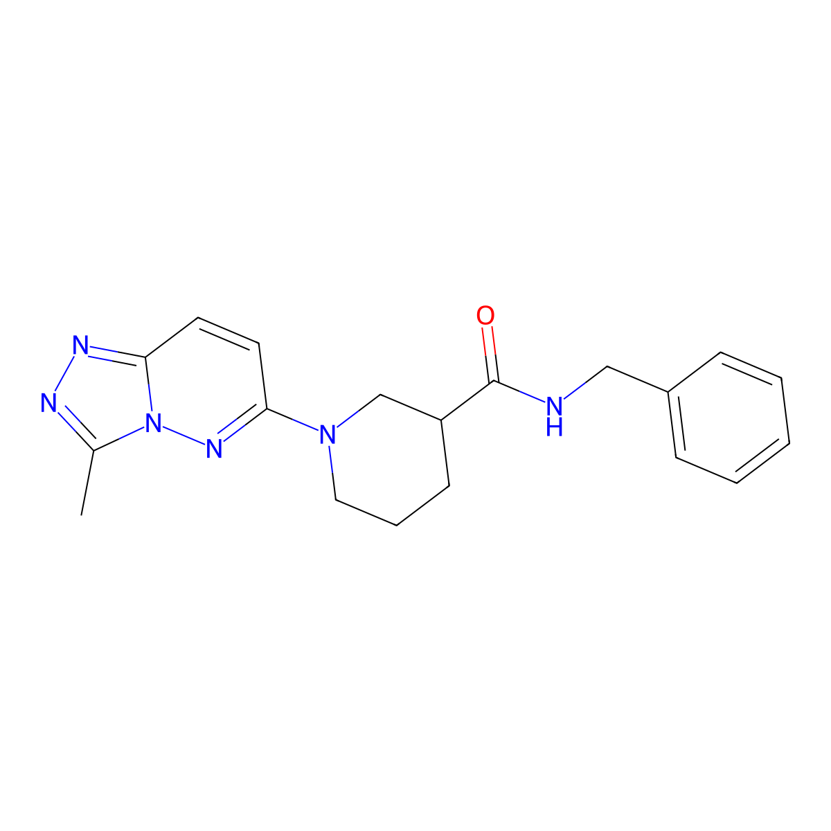 N-benzyl-1-(3-methyl[1,2,4]triazolo[4,3-b]pyridazin-6-yl)piperidine-3-carboxamide molecular structure, CAS 1144483-26-0