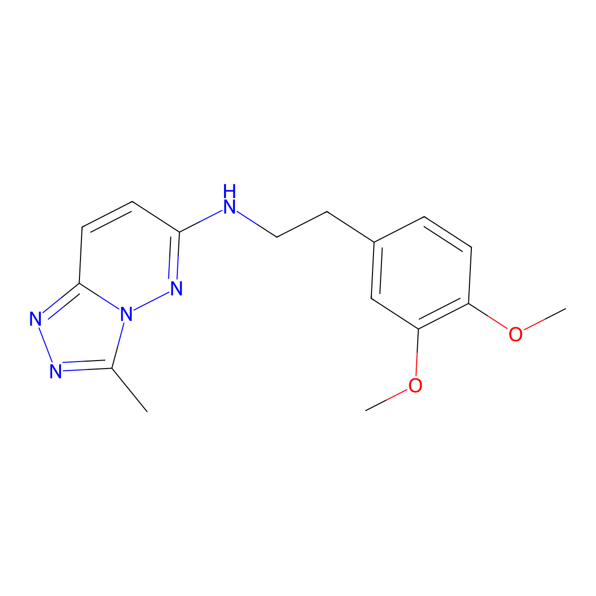 N-[2-(3,4-dimethoxyphenyl)ethyl]-3-methyl[1,2,4]triazolo[4,3-b]pyridazin-6-amine molecular structure, CAS 1144483-34-0