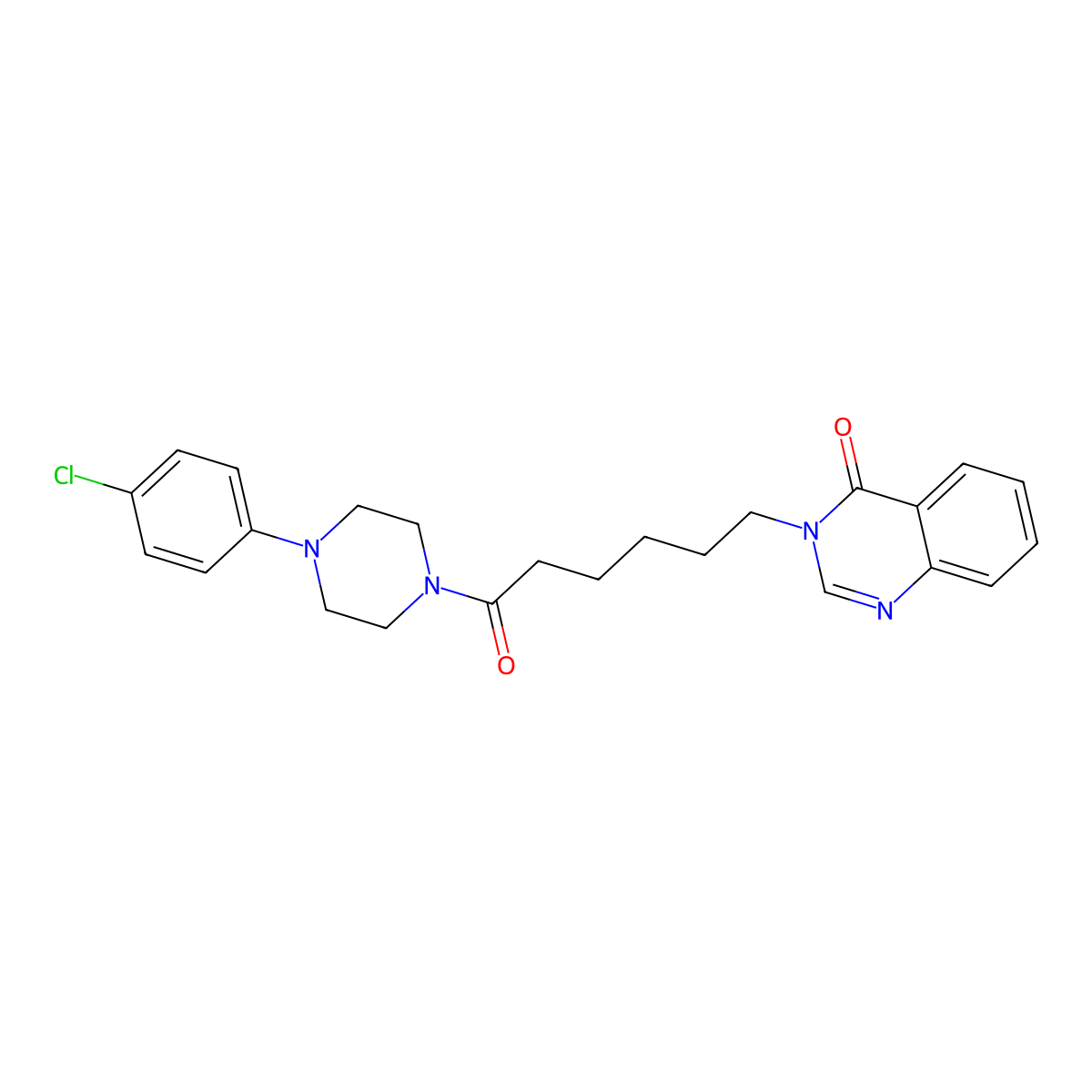 3-{6-[4-(4-chlorophenyl)piperazin-1-yl]-6-oxohexyl}quinazolin-4(3H)-one molecular structure, CAS 1144483-35-1