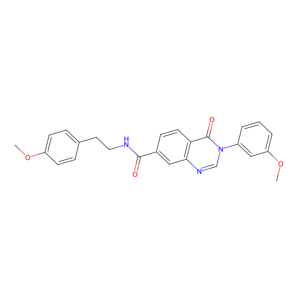 3-(3-methoxyphenyl)-N-[2-(4-methoxyphenyl)ethyl]-4-oxo-3,4-dihydroquinazoline-7-carboxamide molecular structure, CAS 1144483-54-4