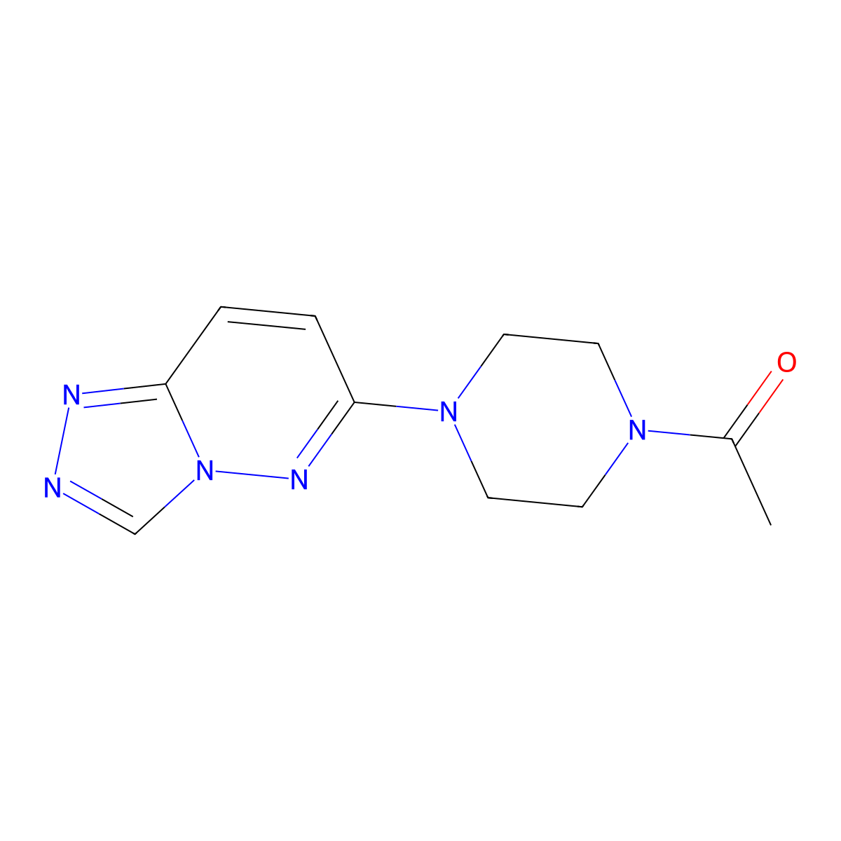 1-(4-([1,2,4]Triazolo[4,3-b]pyridazin-6-yl)piperazin-1-yl)ethanone molecular structure, CAS 1144483-83-9