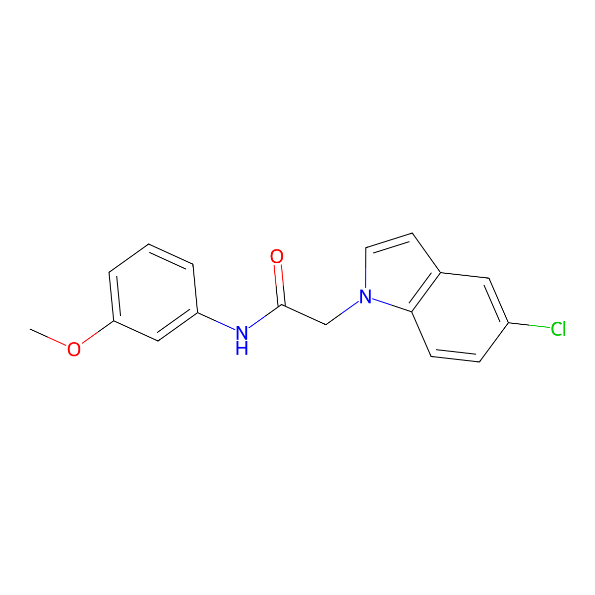 2-(5-chloro-1H-indol-1-yl)-N-(3-methoxyphenyl)acetamide molecular structure, CAS 1144484-09-2