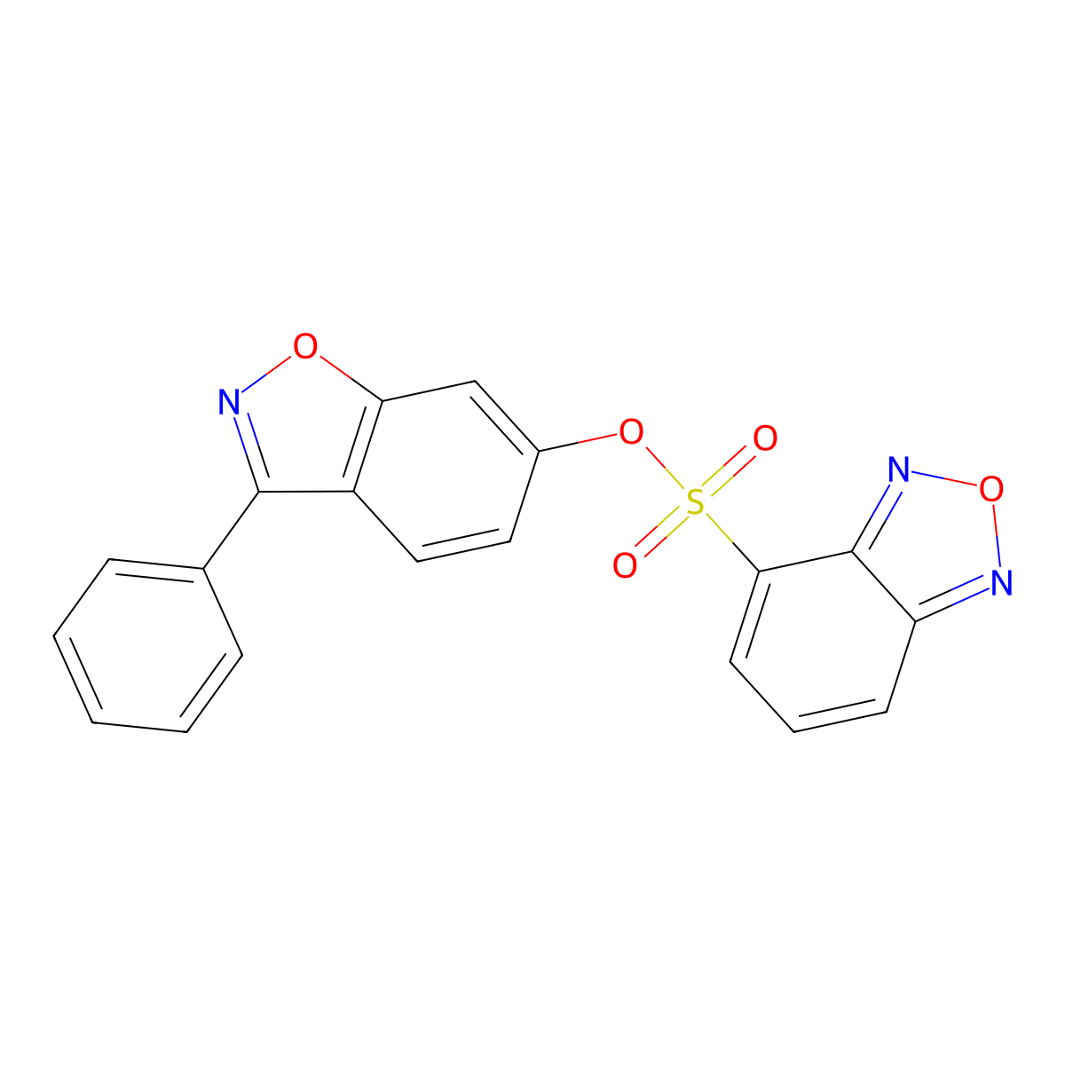3-Phenyl-1,2-benzoxazol-6-yl 2,1,3-benzoxadiazole-4-sulfonate molecular structure, CAS 1144484-57-0