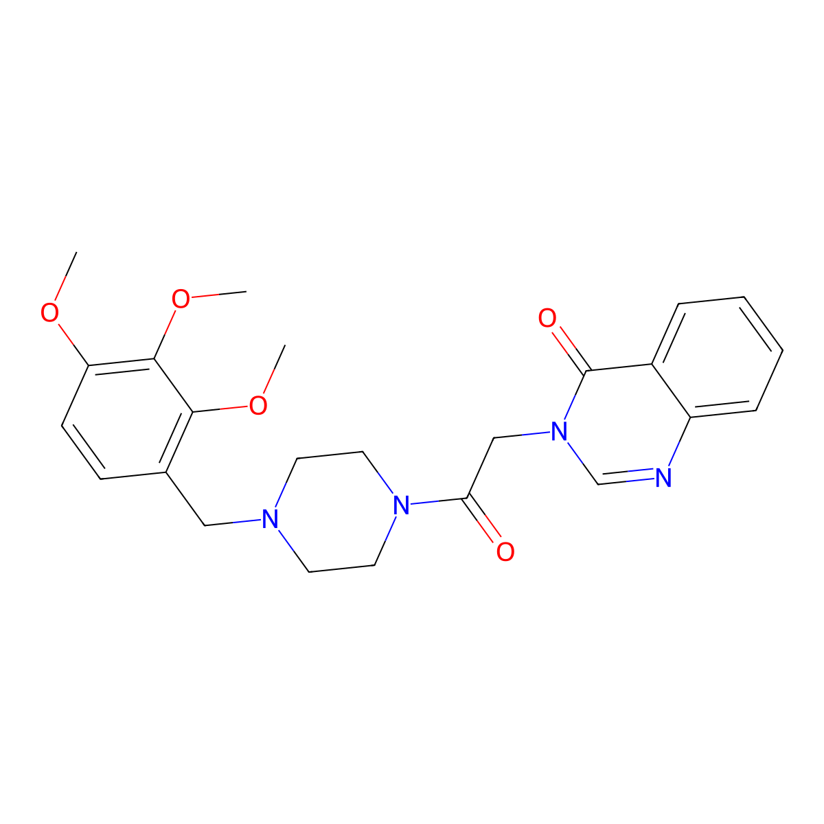 3-{2-oxo-2-[4-(2,3,4-trimethoxybenzyl)piperazino]ethyl}-4(3H)-quinazolinone molecular structure, CAS 1144484-65-0