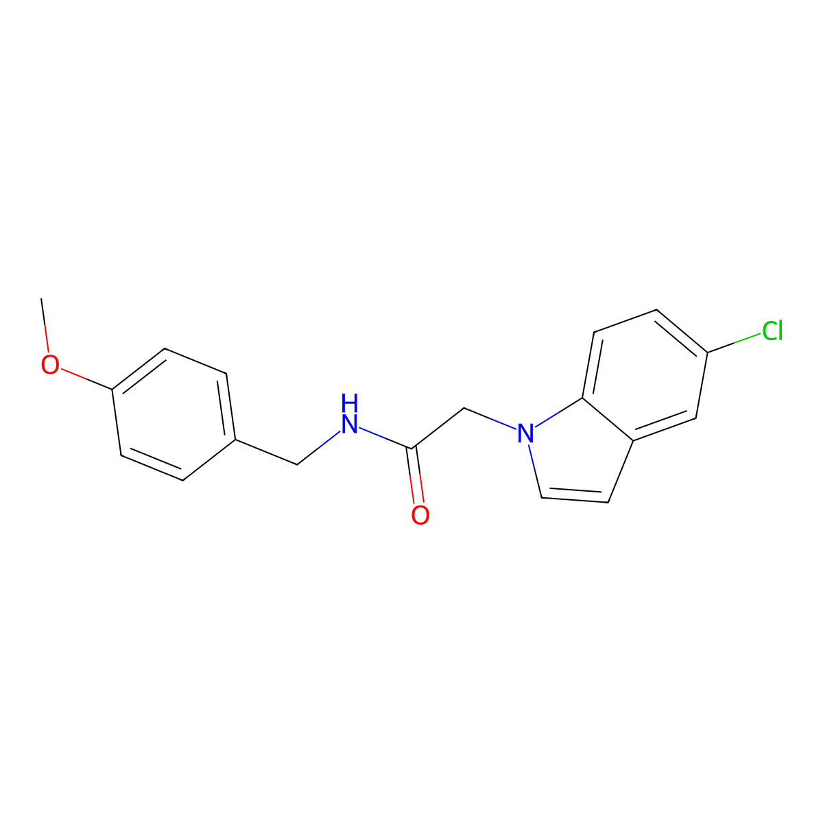 2-(5-chloro-1H-indol-1-yl)-N-(4-methoxybenzyl)acetamide molecular structure, CAS 1144485-26-6