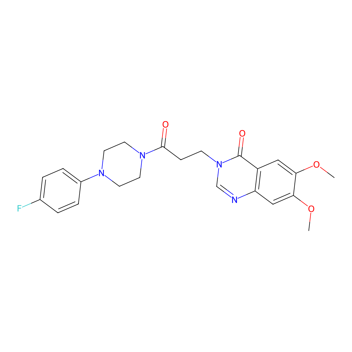 3-{3-[4-(4-fluorophenyl)piperazin-1-yl]-3-oxopropyl}-6,7-dimethoxyquinazolin-4(3H)-one molecular structure, CAS 1144485-50-6