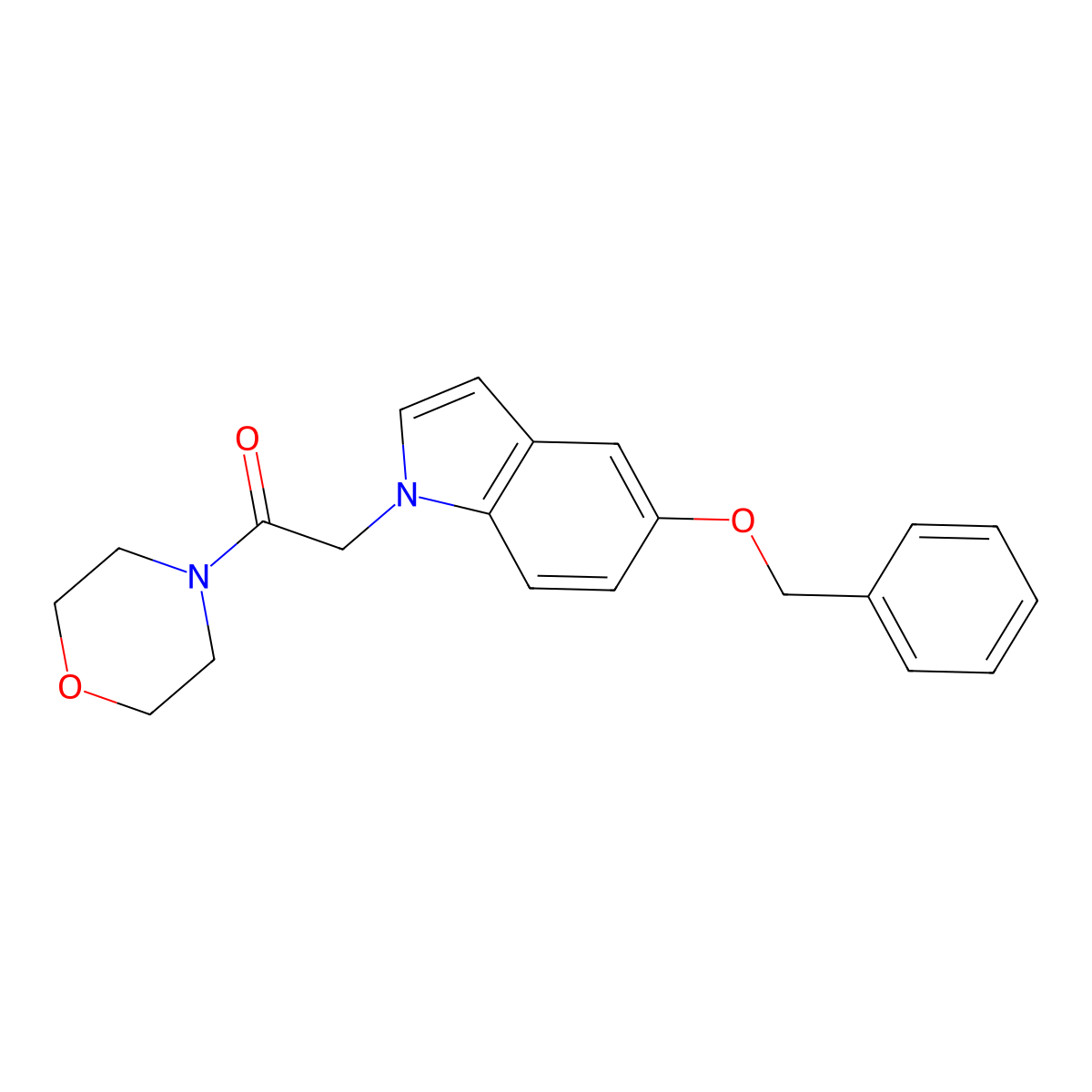 5-(benzyloxy)-1-[2-(4-morpholinyl)-2-oxoethyl]-1H-indole molecular structure, CAS 1144485-69-7