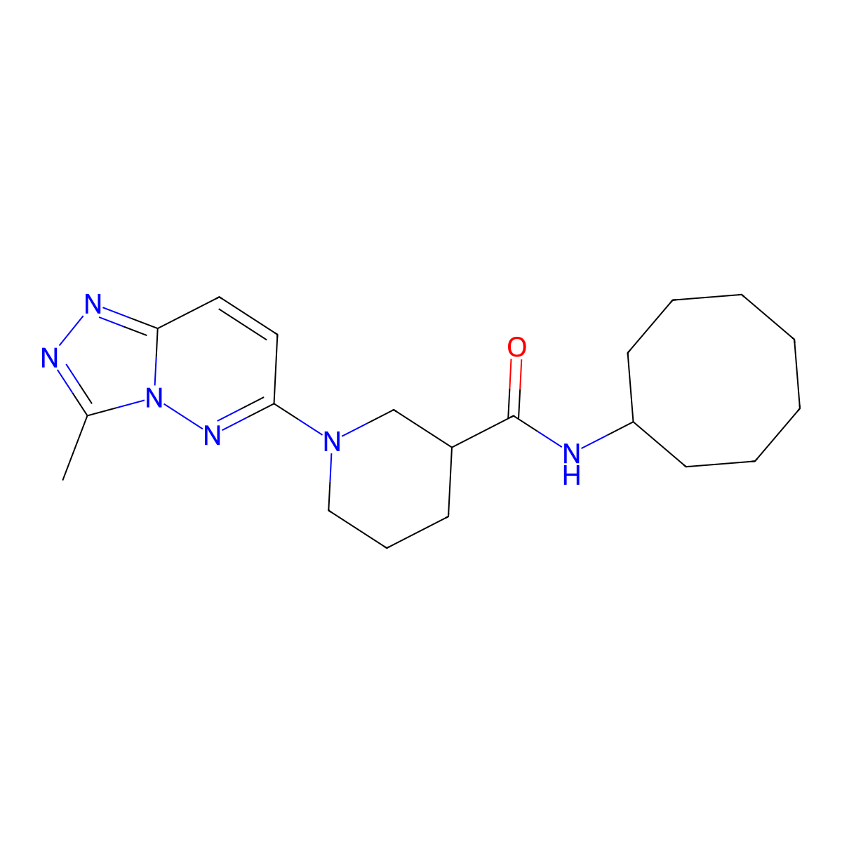 N-cyclooctyl-1-(3-methyl[1,2,4]triazolo[4,3-b]pyridazin-6-yl)piperidine-3-carboxamide molecular structure, CAS 1144485-87-9