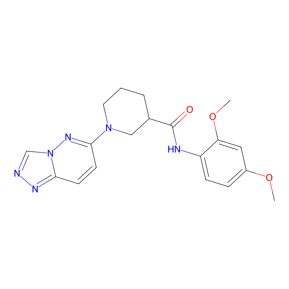 N-(2,4-dimethoxyphenyl)-1-([1,2,4]triazolo[4,3-b]pyridazin-6-yl)piperidine-3-carboxamide molecular structure, CAS 1144486-08-7