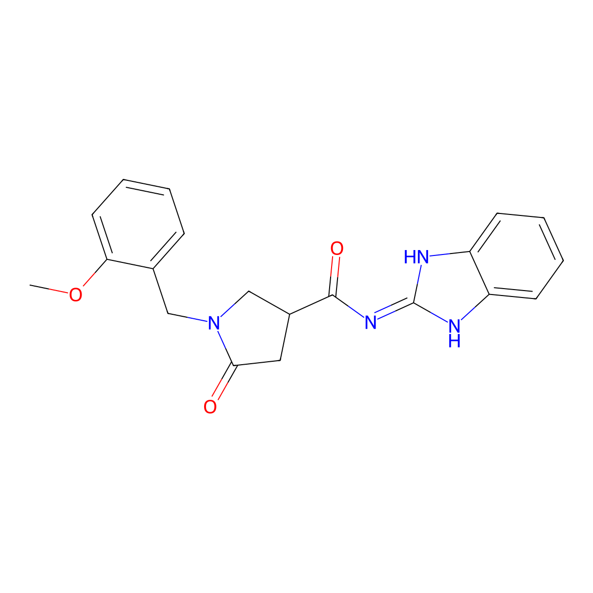 N-(1,3-dihydro-2H-benzimidazol-2-ylidene)-1-(2-methoxybenzyl)-5-oxopyrrolidine-3-carboxamide molecular structure, CAS 1144486-10-1