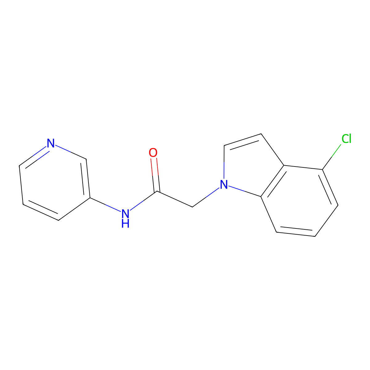 2-(4-chloro-1H-indol-1-yl)-N-(3-pyridyl)acetamide molecular structure, CAS 1144486-16-7