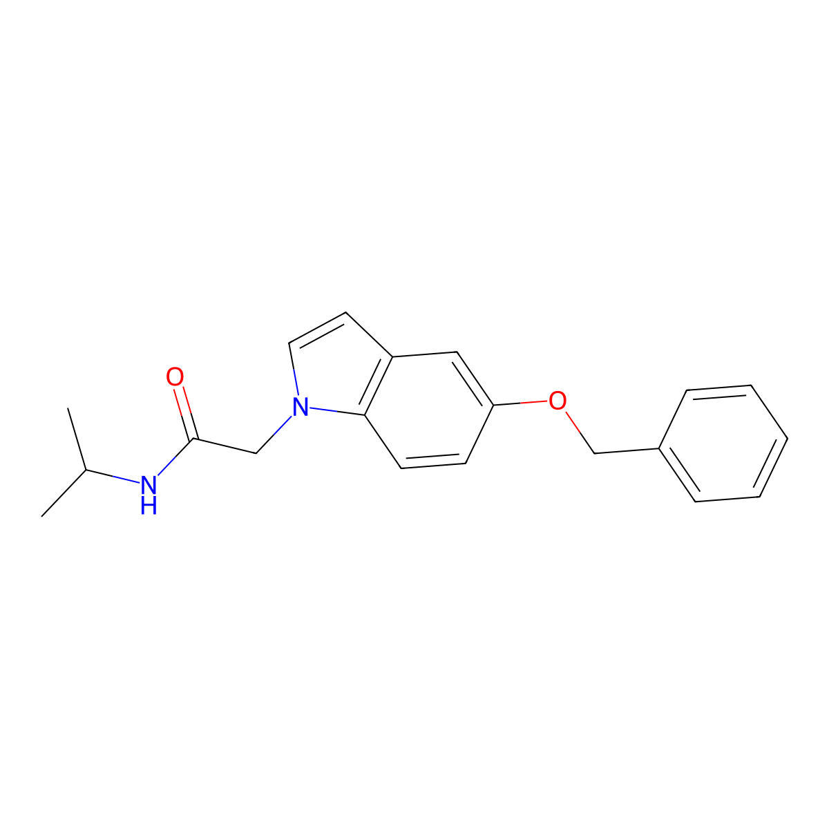 2-[5-(benzyloxy)-1H-indol-1-yl]-N-(propan-2-yl)acetamide molecular structure, CAS 1144486-22-5
