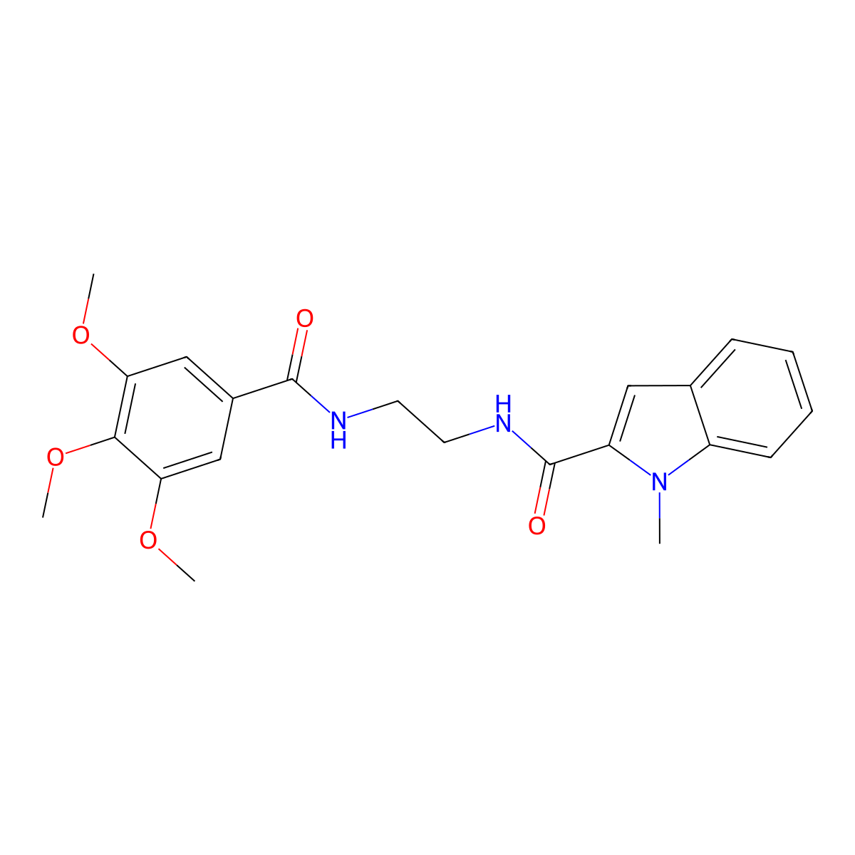 1-methyl-N-(2-{[(3,4,5-trimethoxyphenyl)carbonyl]amino}ethyl)-1H-indole-2-carboxamide molecular structure, CAS 1144486-30-5