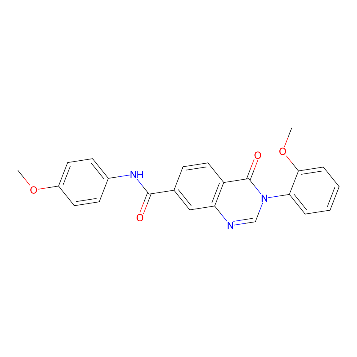 3-(2-methoxyphenyl)-N-(4-methoxyphenyl)-4-oxo-3,4-dihydroquinazoline-7-carboxamide molecular structure, CAS 1144486-92-9