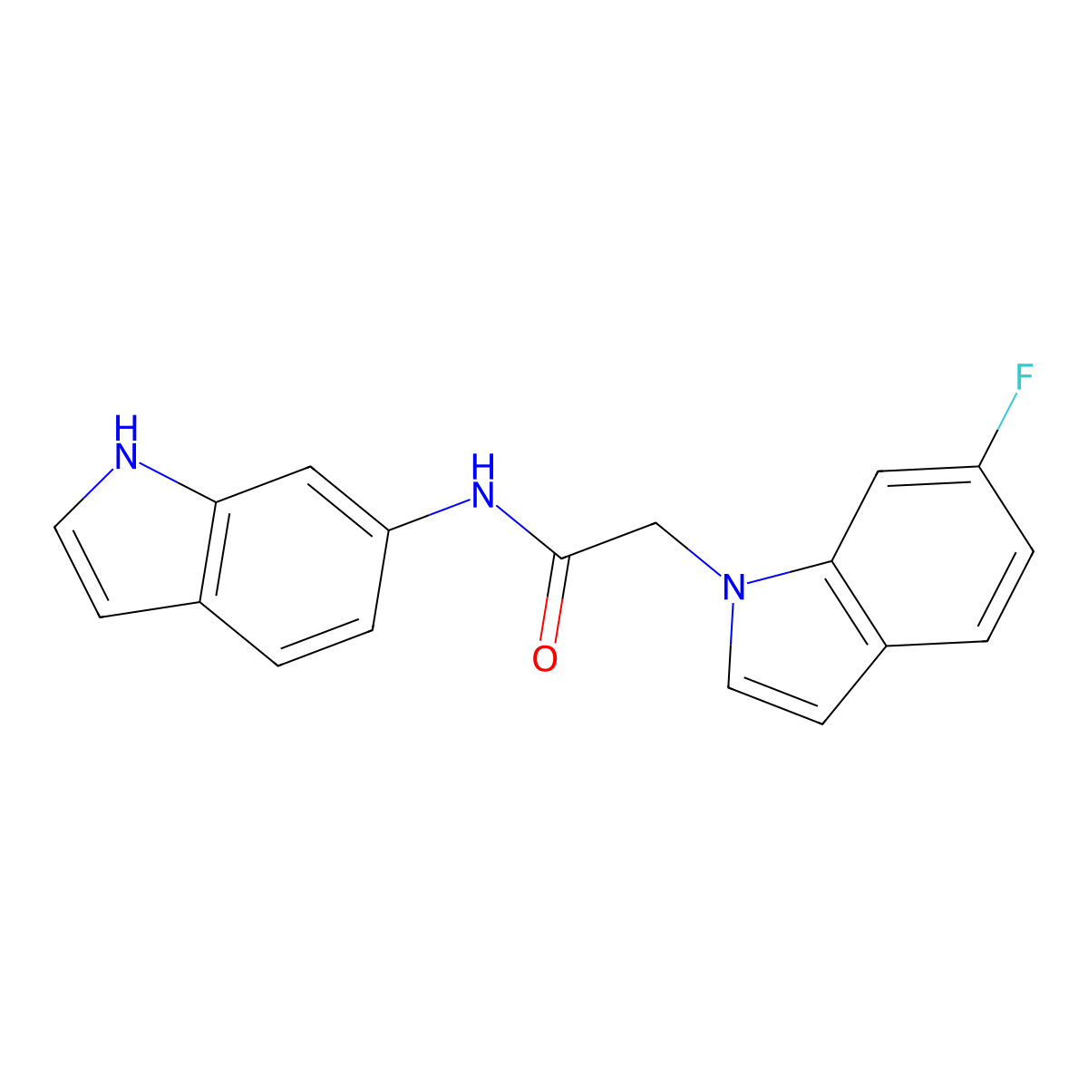2-(6-fluoro-1H-indol-1-yl)-N-(1H-indol-6-yl)acetamide molecular structure, CAS 1144486-96-3