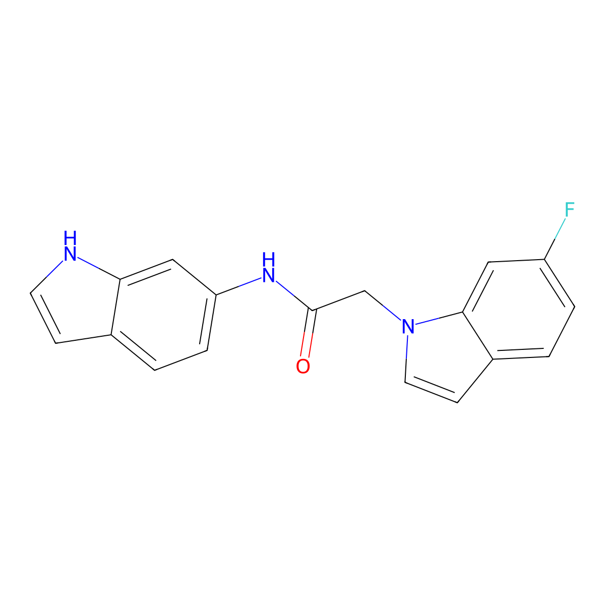 2-(6-fluoro-1H-indol-1-yl)-N-(1H-indol-6-yl)acetamide molecular structure, CAS 1144486-96-3