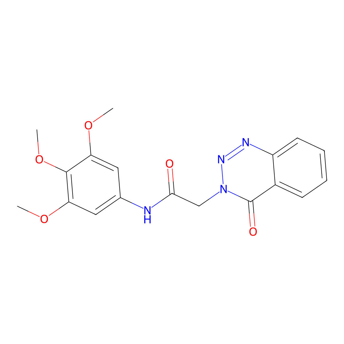 2-(4-oxo-1,2,3-benzotriazin-3(4H)-yl)-N-(3,4,5-trimethoxyphenyl)acetamide molecular structure, CAS 1144487-65-9