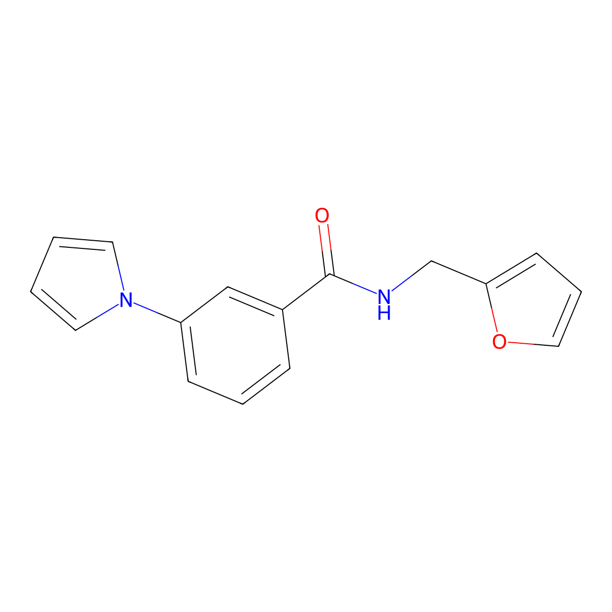 N-(2-furylmethyl)-3-(1H-pyrrol-1-yl)benzamide molecular structure, CAS 1144487-75-1