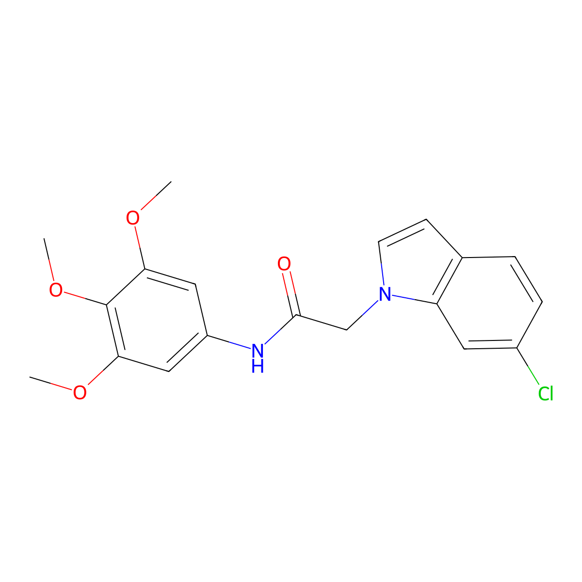 2-(6-chloro-1H-indol-1-yl)-N-(3,4,5-trimethoxyphenyl)acetamide molecular structure, CAS 1144487-88-6