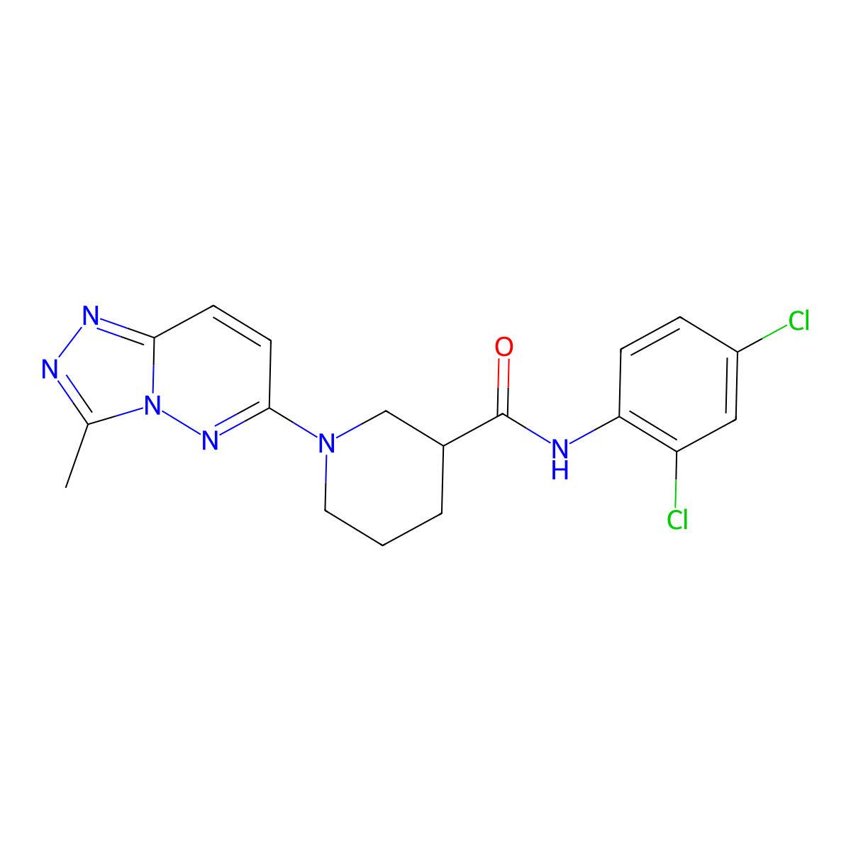 N-(2,4-dichlorophenyl)-1-(3-methyl[1,2,4]triazolo[4,3-b]pyridazin-6-yl)piperidine-3-carboxamide molecular structure, CAS 1144488-24-3