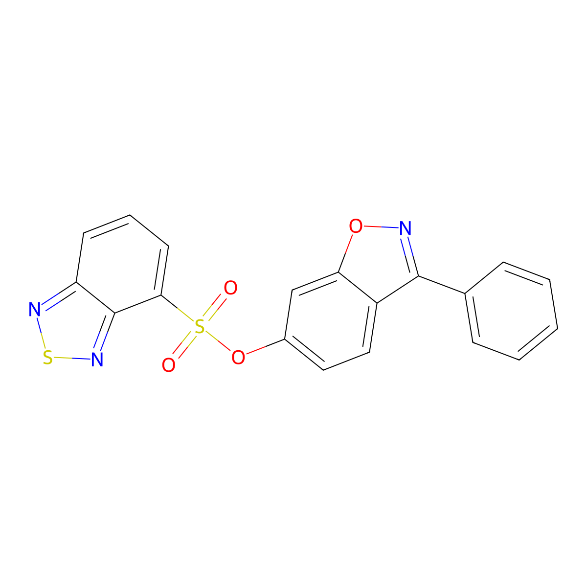 3-Phenyl-1,2-benzoxazol-6-yl 2,1,3-benzothiadiazole-4-sulfonate molecular structure, CAS 1144488-25-4