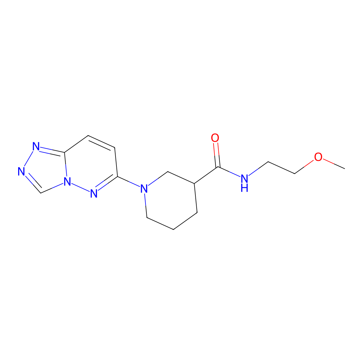 N-(2-methoxyethyl)-1-([1,2,4]triazolo[4,3-b]pyridazin-6-yl)piperidine-3-carboxamide molecular structure, CAS 1144488-30-1