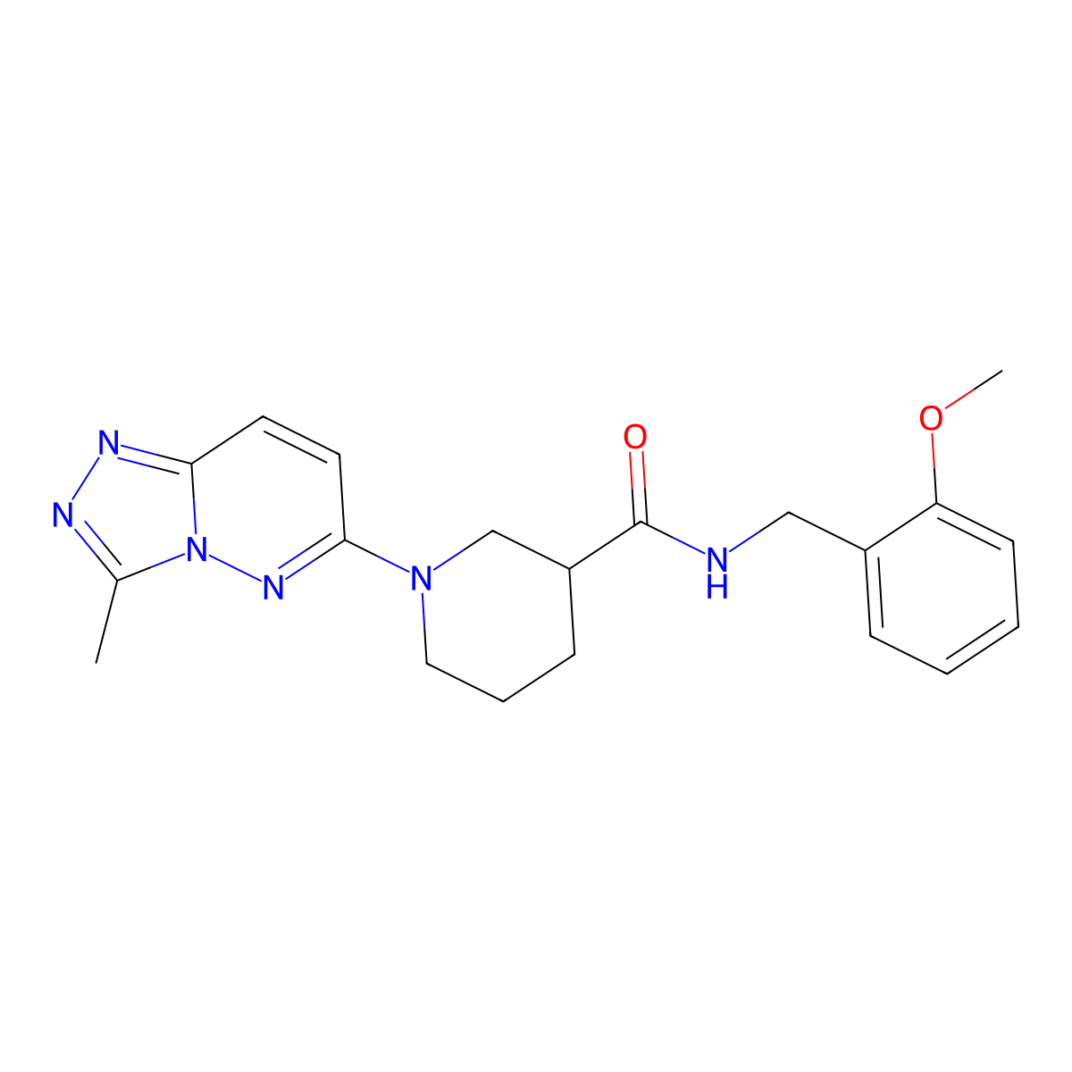 N-(2-methoxybenzyl)-1-(3-methyl[1,2,4]triazolo[4,3-b]pyridazin-6-yl)piperidine-3-carboxamide molecular structure, CAS 1144488-42-5