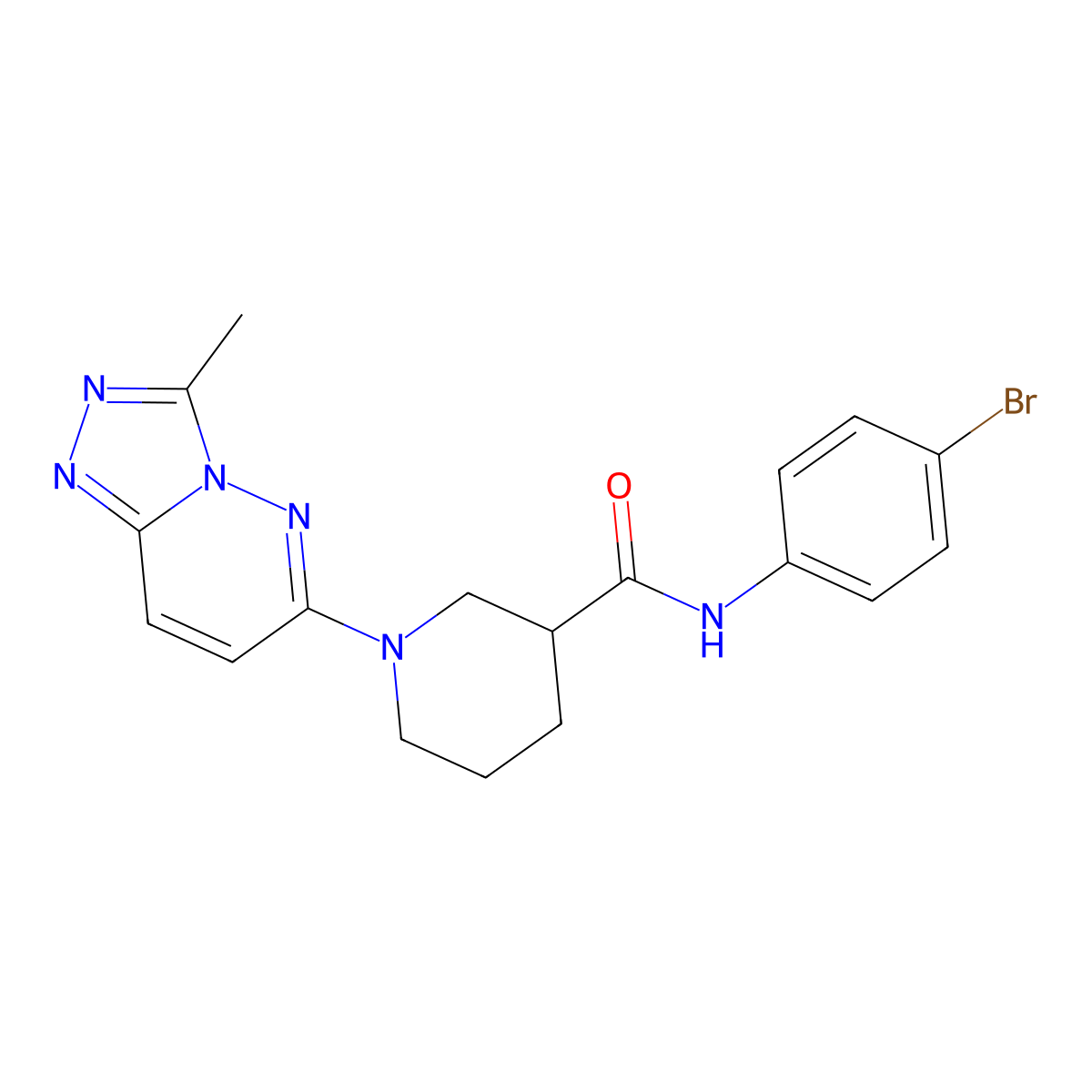 N-(4-bromophenyl)-1-(3-methyl[1,2,4]triazolo[4,3-b]pyridazin-6-yl)piperidine-3-carboxamide molecular structure, CAS 1144488-71-0