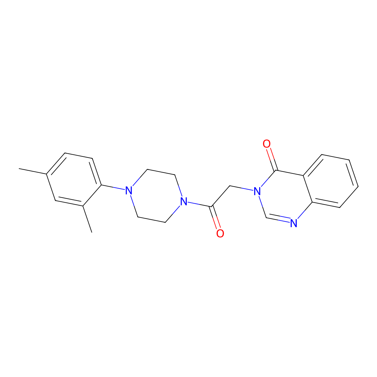 3-{2-[4-(2,4-dimethylphenyl)piperazino]-2-oxoethyl}-4(3H)-quinazolinone molecular structure, CAS 1144488-75-4
