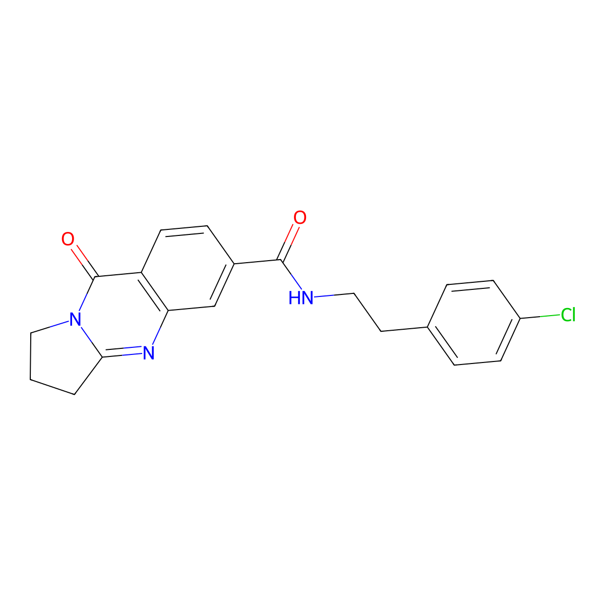 N-[2-(4-chlorophenyl)ethyl]-9-oxo-1,2,3,9-tetrahydropyrrolo[2,1-b]quinazoline-6-carboxamide molecular structure, CAS 1144488-83-4