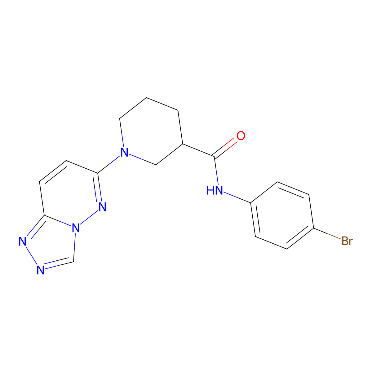 N-(4-bromophenyl)-1-([1,2,4]triazolo[4,3-b]pyridazin-6-yl)piperidine-3-carboxamide molecular structure, CAS 1144488-87-8
