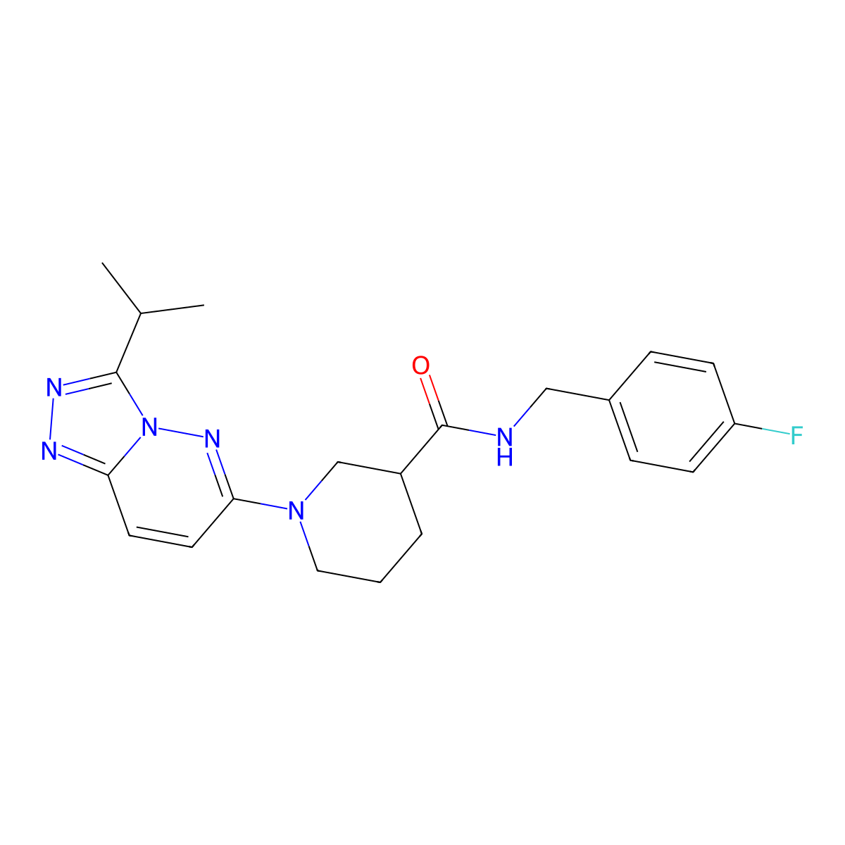 N-(4-fluorobenzyl)-1-[3-(propan-2-yl)[1,2,4]triazolo[4,3-b]pyridazin-6-yl]piperidine-3-carboxamide molecular structure, CAS 1144489-41-7