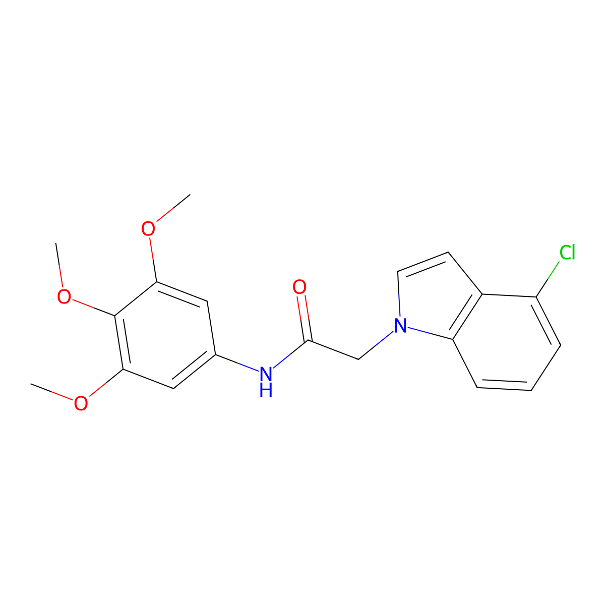 2-(4-chloro-1H-indol-1-yl)-N-(3,4,5-trimethoxyphenyl)acetamide molecular structure, CAS 1144489-44-0