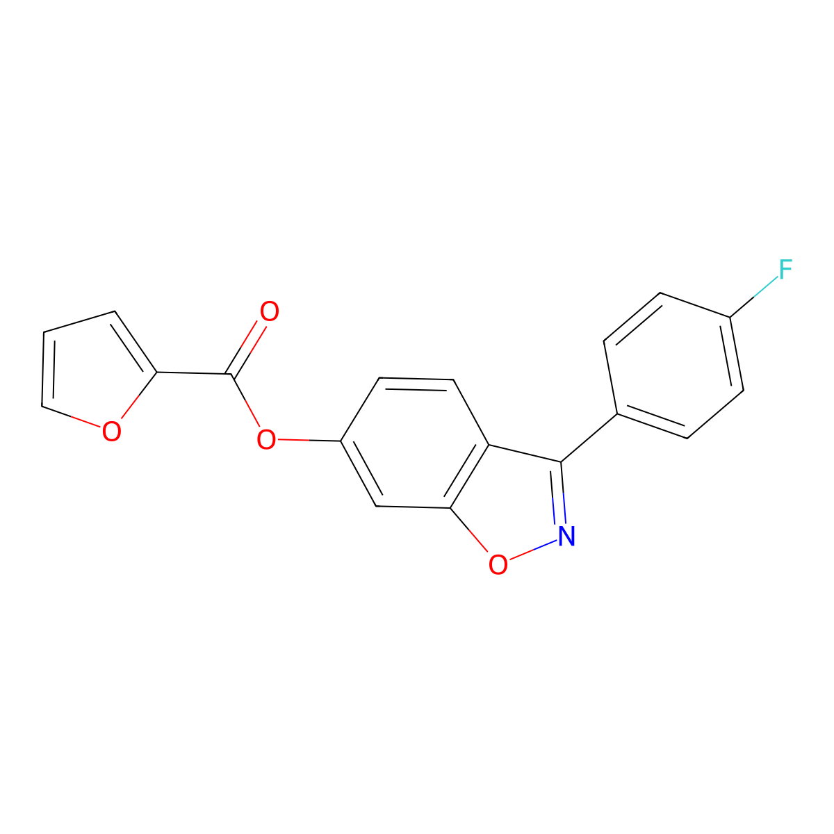 3-(4-Fluorophenyl)-1,2-benzisoxazol-6-yl 2-furoate molecular structure, CAS 1144489-48-4