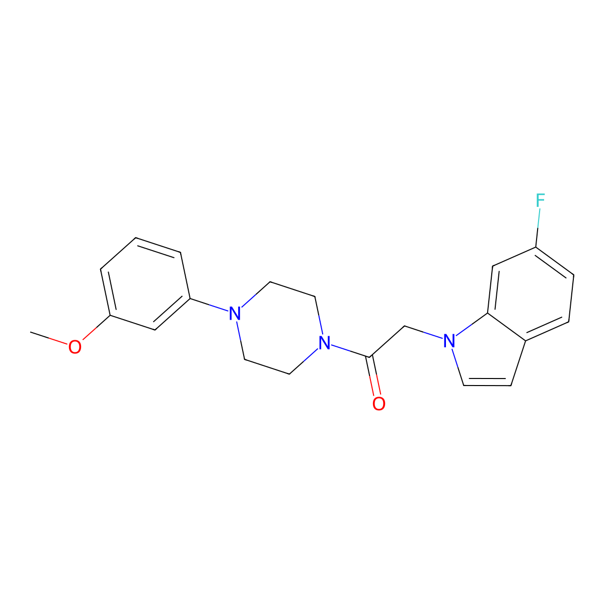 2-(6-fluoro-1H-indol-1-yl)-1-[4-(3-methoxyphenyl)piperazin-1-yl]ethanone molecular structure, CAS 1144489-94-0