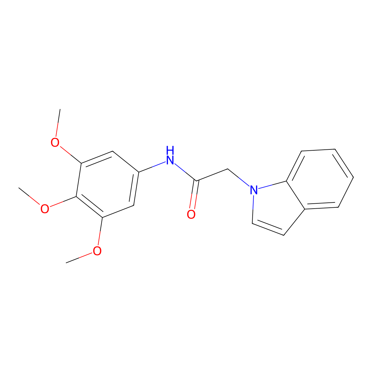 2-(1H-indol-1-yl)-N-(3,4,5-trimethoxyphenyl)acetamide molecular structure, CAS 1144490-05-0