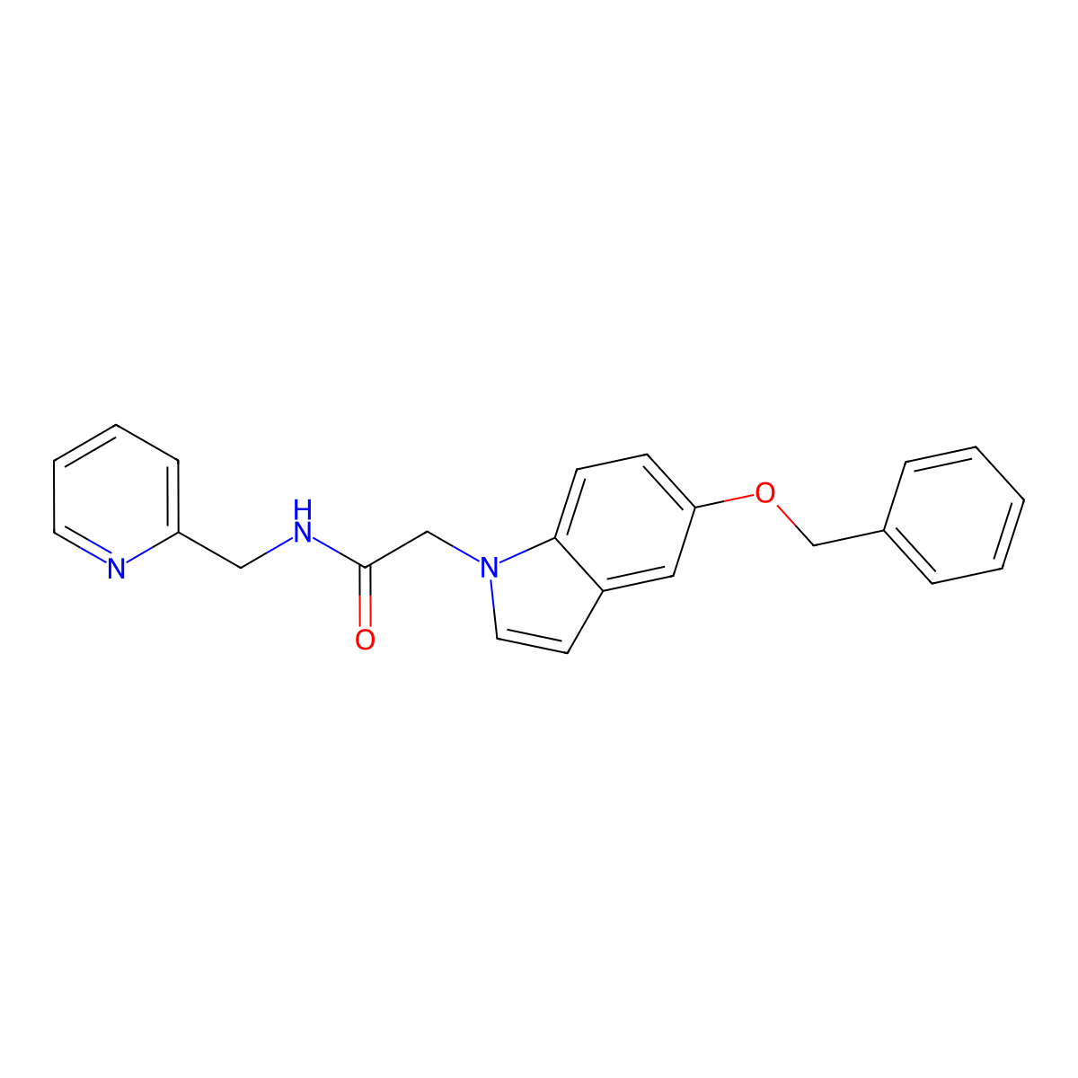2-[5-(benzyloxy)-1H-indol-1-yl]-N-(2-pyridinylmethyl)acetamide molecular structure, CAS 1144490-25-4
