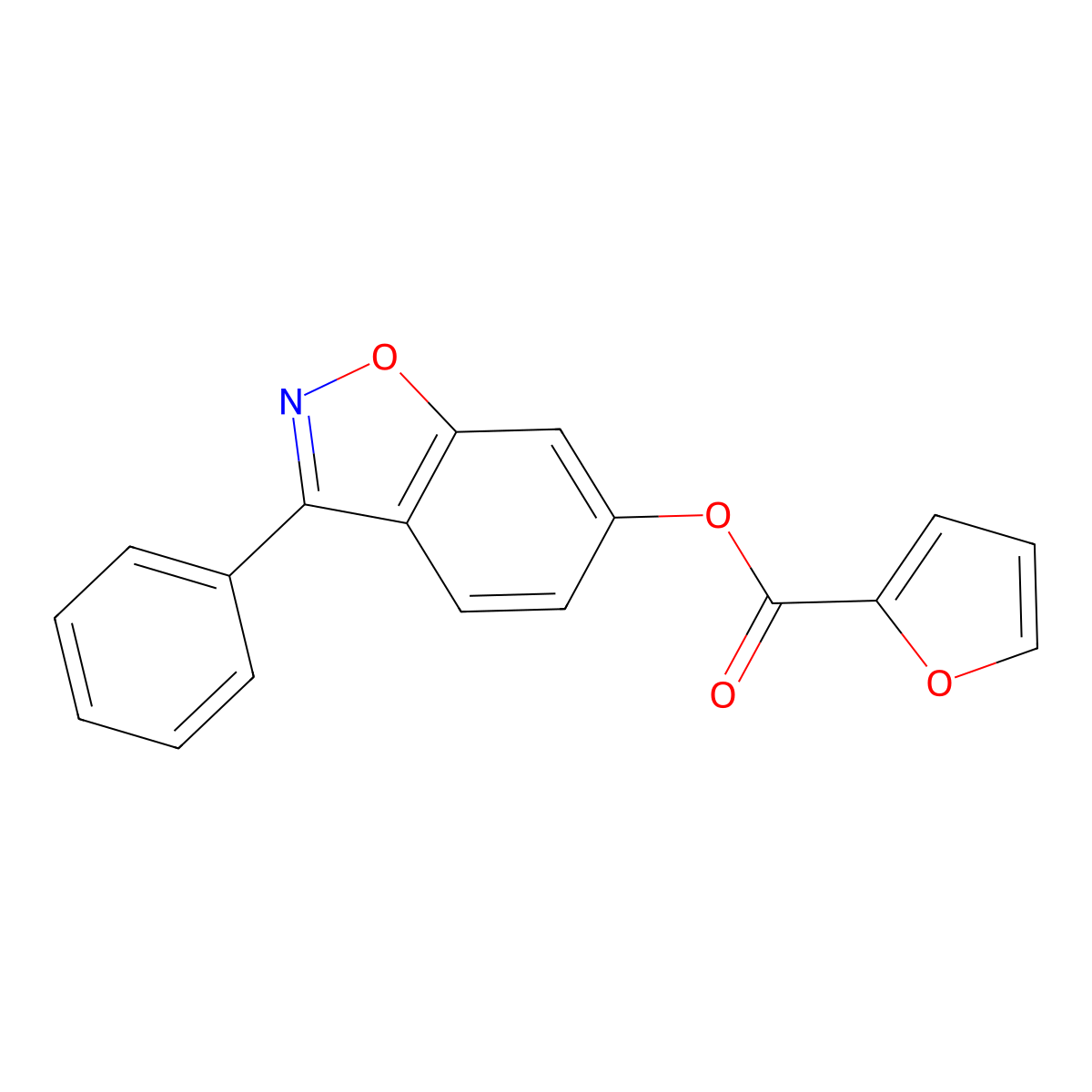 3-Phenyl-1,2-benzisoxazol-6-yl 2-furoate molecular structure, CAS 1144490-47-0