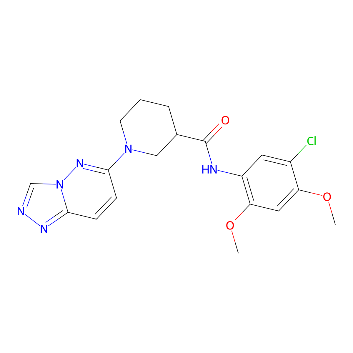 N-(5-chloro-2,4-dimethoxyphenyl)-1-([1,2,4]triazolo[4,3-b]pyridazin-6-yl)piperidine-3-carboxamide molecular structure, CAS 1144491-42-8