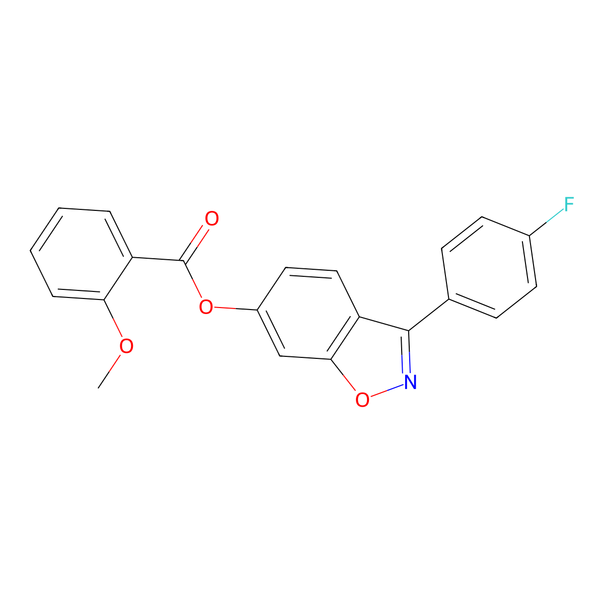 3-(4-Fluorophenyl)-1,2-benzoxazol-6-yl 2-methoxybenzoate molecular structure, CAS 1144491-69-9